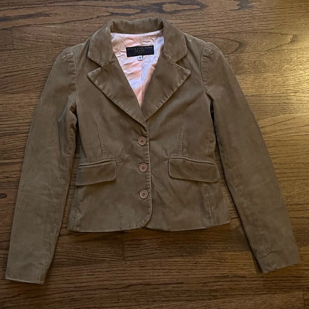 Juicy Couture Khaki Corduroy Blazer, size small
